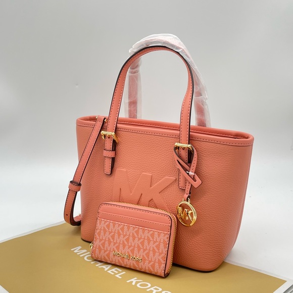 Michael Kors X Small Tote Crossbody Bag & MD ZA Card Case Wallet - Picture 3 of 11